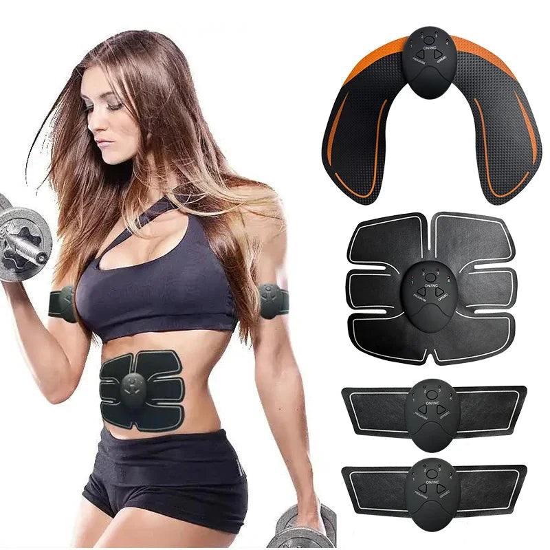 EMS Hip Muscle Stimulator Fitness Lifting Buttock Abdominal Arms Legs Trainer Weight Loss Body Slimming Massage With Gel Pads