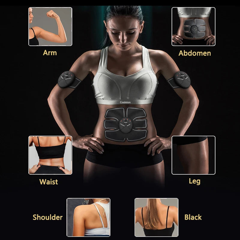 EMS Hip Muscle Stimulator Fitness Lifting Buttock Abdominal Arms Legs Trainer Weight Loss Body Slimming Massage With Gel Pads