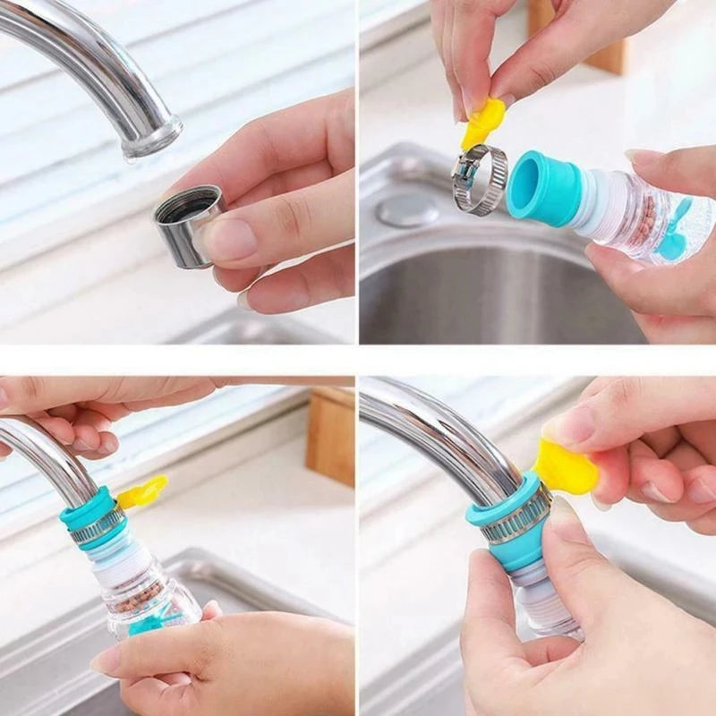 Rotatable 360 Faucet Extender Adjustable Water Tap Saving Universal Connector Extender Rotary Water Purifier Filter Bathroom